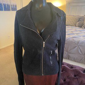 Banana Republic Moto Jacket Sweater Gray M